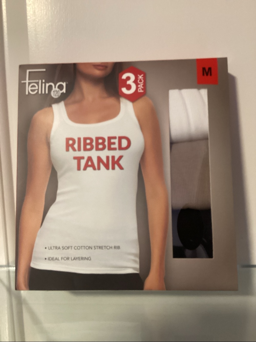 Felina Ribbed Tank Top - 3 Pack
